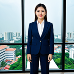 Modern Thai Businesswoman**

"A professional Thai businesswoman in a modern, modest business suit, standing in a bright, contemporary office overlooking Bangkok. Fully clothed, appropriate attire, safe for work, perfect anatomy, natural proportions, professional photography, high quality, family-friendly."

**