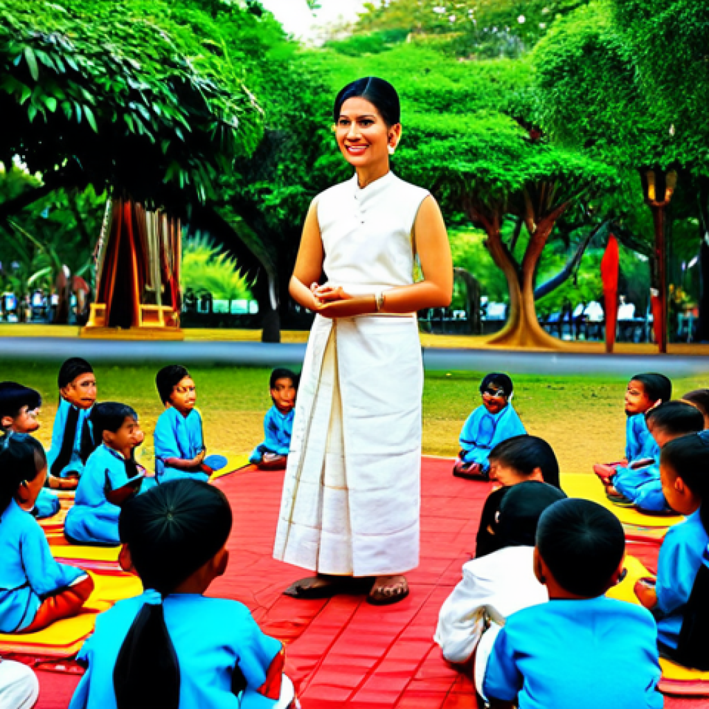스토리텔러 실기 준비를 위한 도구 - **Image of a Thai storyteller:** "A skilled Thai storyteller (นักเล่าเรื่อง) in traditional clothing...