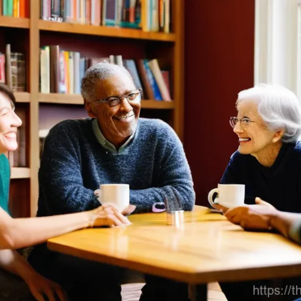 스토리텔러 직무 적성 테스트 - **Prompt:** "A vibrant and diverse group of individuals, ranging from young adults to seniors, are g...