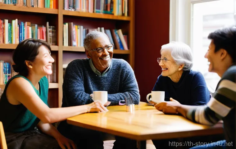 스토리텔러 직무 적성 테스트 - **Prompt:** "A vibrant and diverse group of individuals, ranging from young adults to seniors, are g...