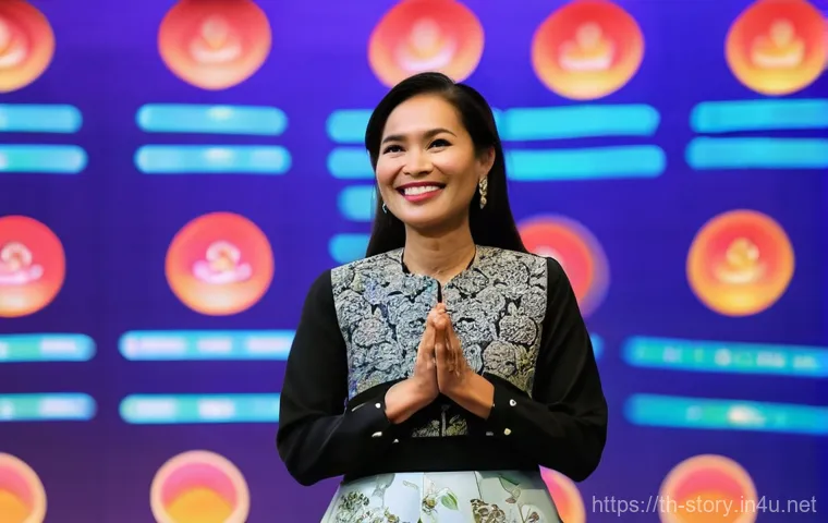 스토리텔러의 성공적인 이직 경험담 - A focused Thai individual, in their early 30s, is engrossed in their work at a well-organized, brigh...