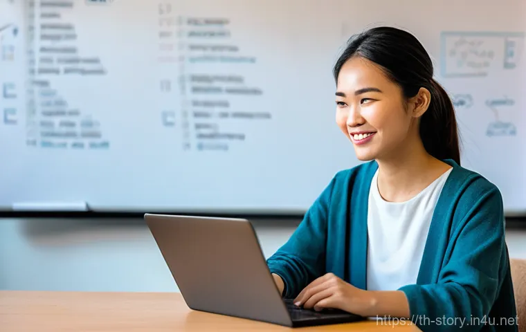 스토리텔러 관련 자격증 비교 - **Prompt:** A dynamic, brightly lit image featuring a confident Thai woman in her early thirties, dr...