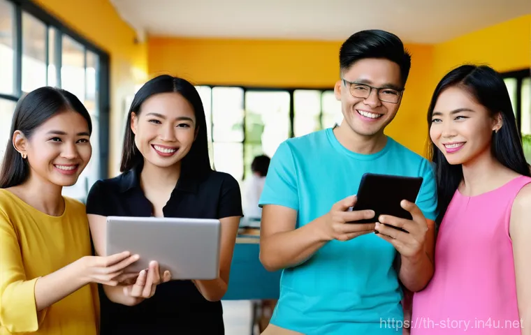 스토리텔러와 퍼블리싱의 관계 - **Prompt:** A focused Thai content creator, gender-neutral, in their mid-30s, wearing comfortable an...