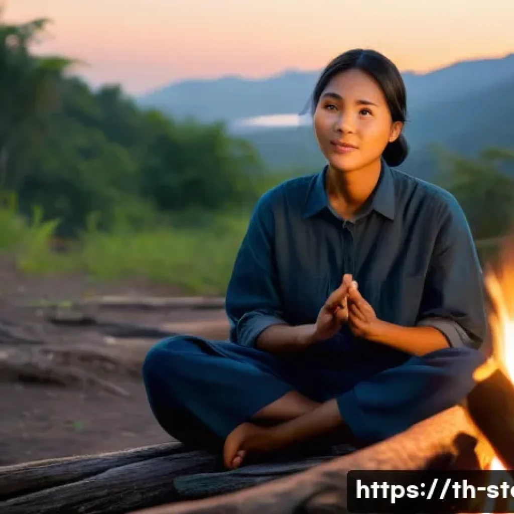 스토리텔러와 퍼포먼스 스토리텔링의 차이 - **The Heartfelt Campfire Storyteller:** A serene and inviting scene under a starry twilight sky. A f...